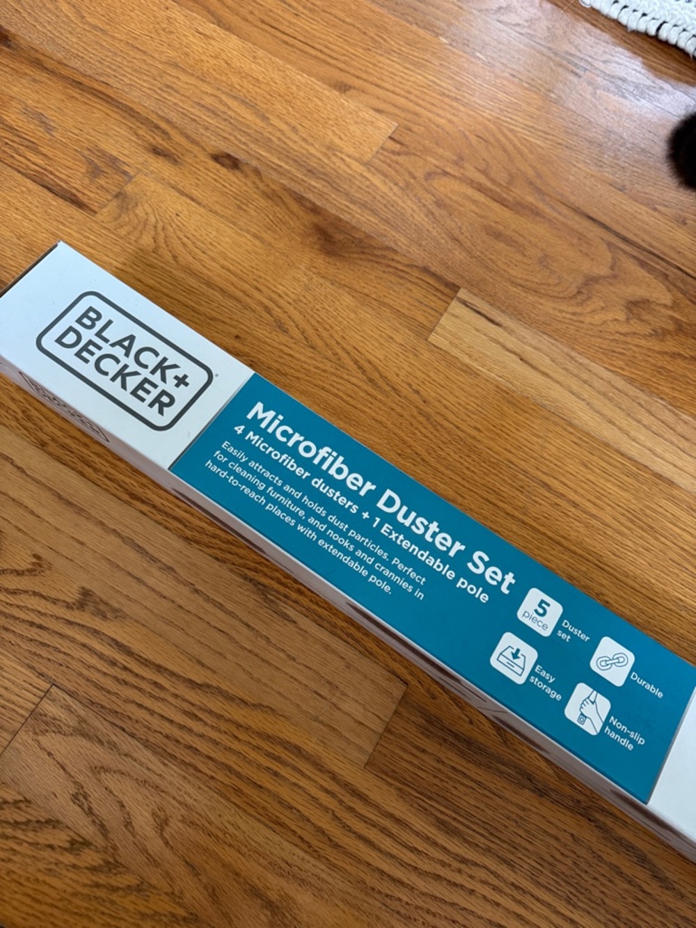 Black & Decker Microfiber Duster Set in Teal and White, NEW in box!